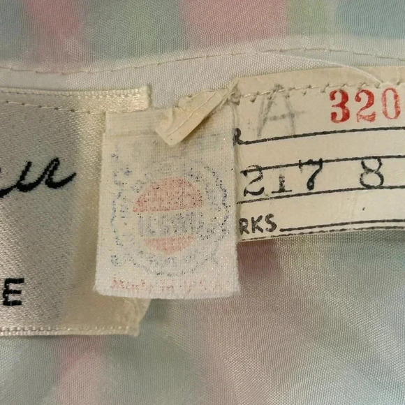 Nat Kaplan Couture Vintage 60s Silk Striped Caped Maxi Dress - Picture 11 of 13